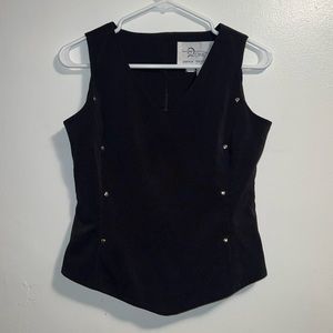 Donna collezioni black top with silver studs